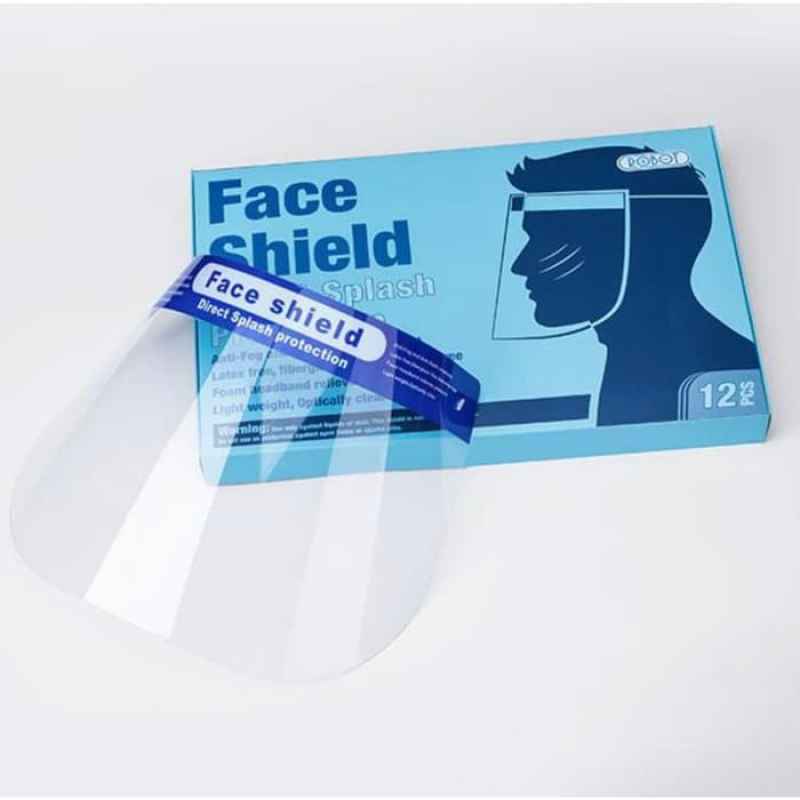 MASKER ANTI VIRUS FULL FACE TRANSPARAN / FACE SHIELD ANTI FOG BEST QUALITY