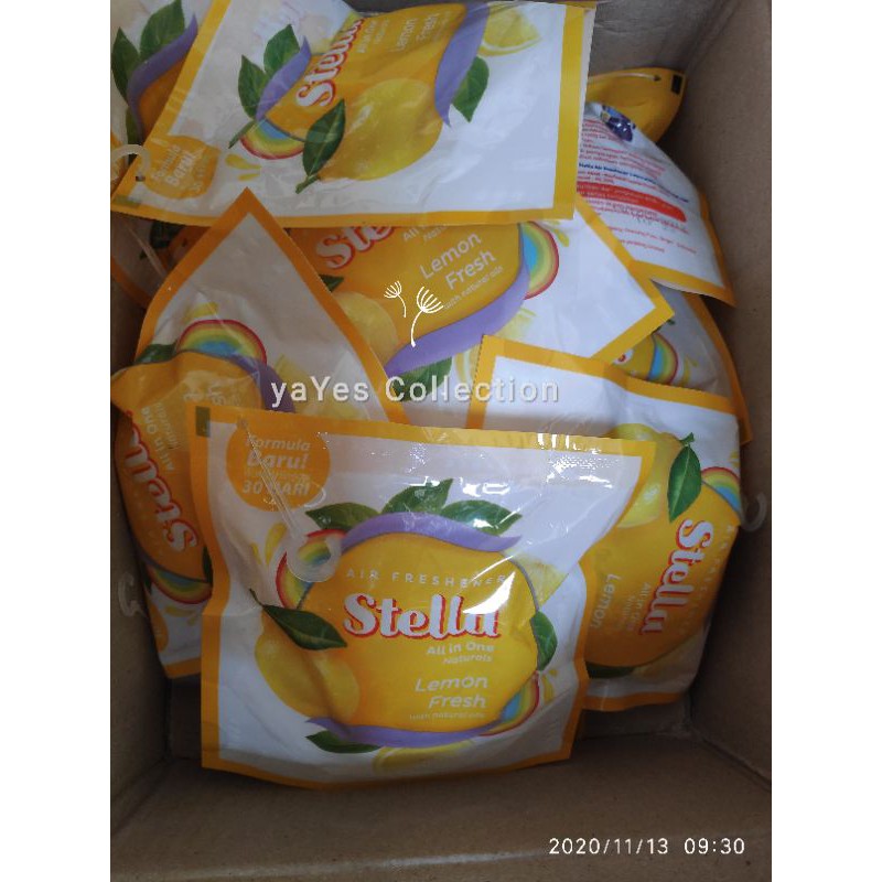 Stella Gantung All In One Naturals Orange twist Coffe Latte Lemon Fresh oils 30 Hari Air Freshener