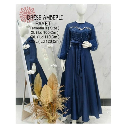 PAKAIAN GAMIS WANITA TERBARU/MAXI AMBERLI DRESS 3 SIZE XL-XXL-XXXL/MATT MOSCREPE MIX TILLE DAN BROKAT/PAKAIN MUSLIM TERBARU/PAKAIAN GAMIS TERBARU/GOOD QUALITY