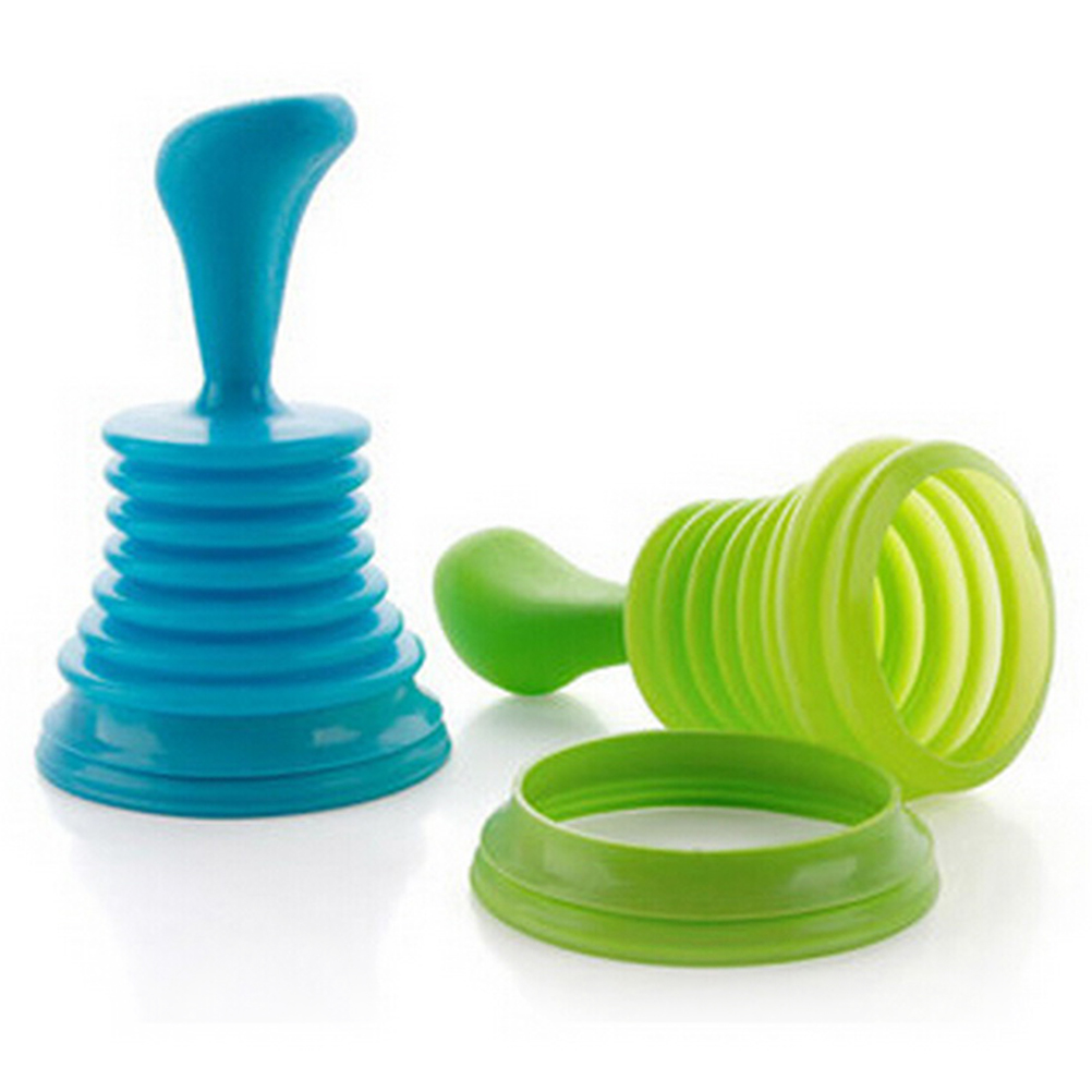 Alat Pengerukan Pipa Saluran Wastafel Ampuh Suction Cup Plug Bathtub Toilet Plungers Kitchen Sink Drain Pipe Cleaning Tool Bathroom Supply Candy Color