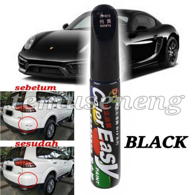 Spidol Oles Mengkilat Hitam Black Cat Dempul Fix Pro Mobil Anti Baret Lecet Noda Gores Permanen Ori