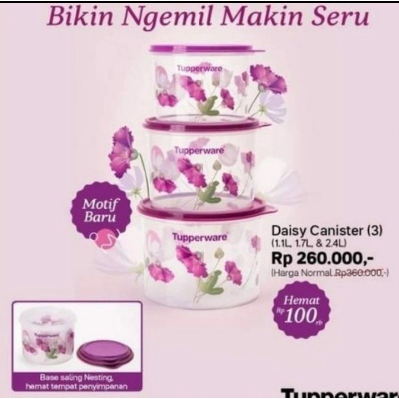 TUPPERWARE - Toples Daisy Canister