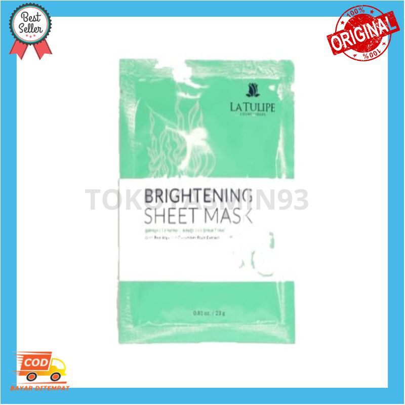 La Tulipe Brightening Sheet Mask Murah