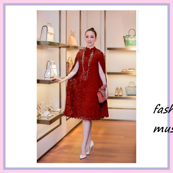 5283# Tunik Jumbo Linen Bangkok Kotak Import. Dress Martha Brokat L - Xxl/ Dress Jumbo