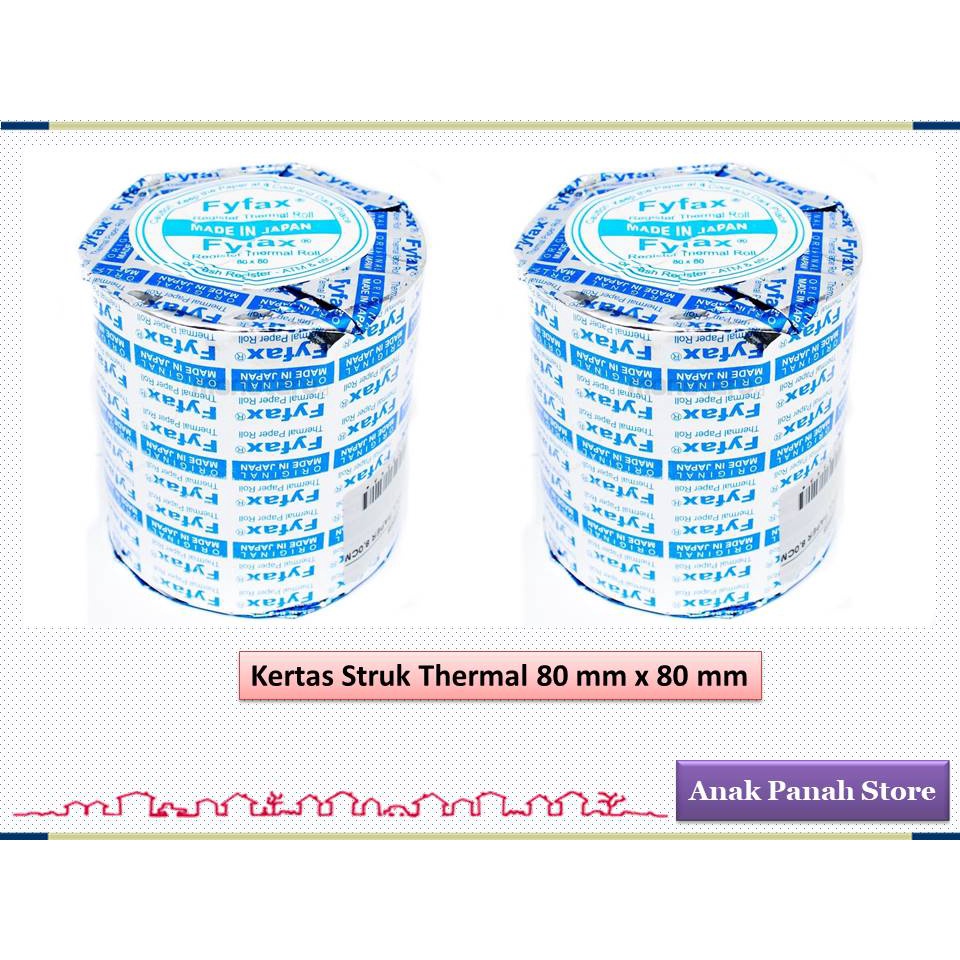 

Kertas Struk Thermal Ukuran 80 mm x 80 mm Merk Fy Fax