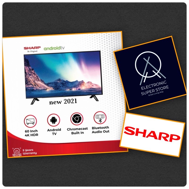 TV LED 60INCH SHARP 4T-C60CK1X ANDROID SMART TV 4K HDR