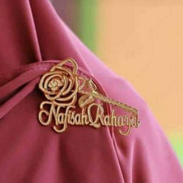 BROS HIJAB NAMA /BROS RING HIJAB UKIR NAMA /BROS HIJAB NAMA CUSTOM