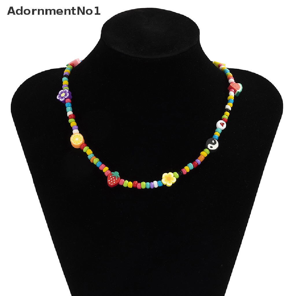 (AdornmentNo1) Kalung Choker Manik-Manik Handmade Gaya Bohemia Untuk Wanita