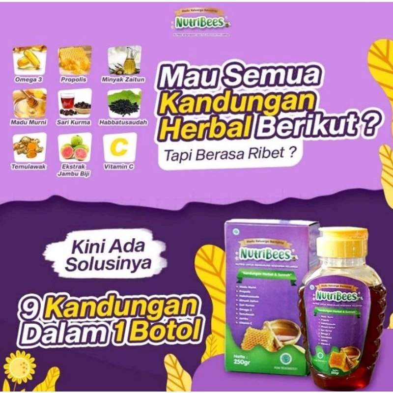 

Nutribees Madu Keluarga Bernutrisi 250gr.