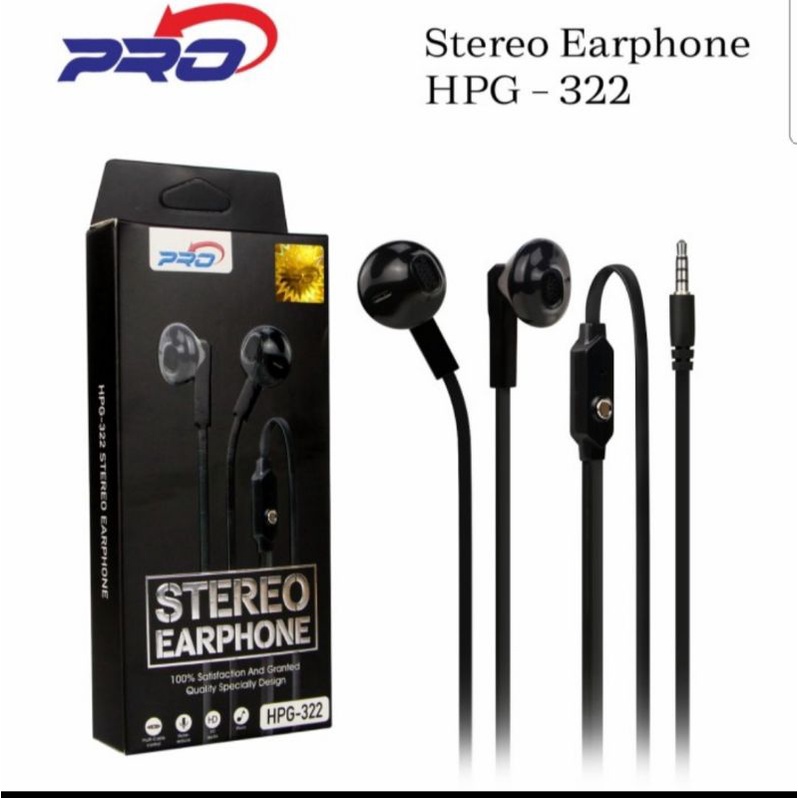 Handsfree Headset Pro HPG-322 Headphone Stereo Earphone Universal