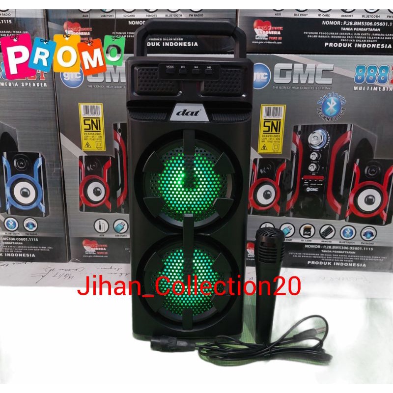 Speaker Bluetooth DAT DT  422 Portable Radio USB Extra Bass Original Speaker Speaker Aktif