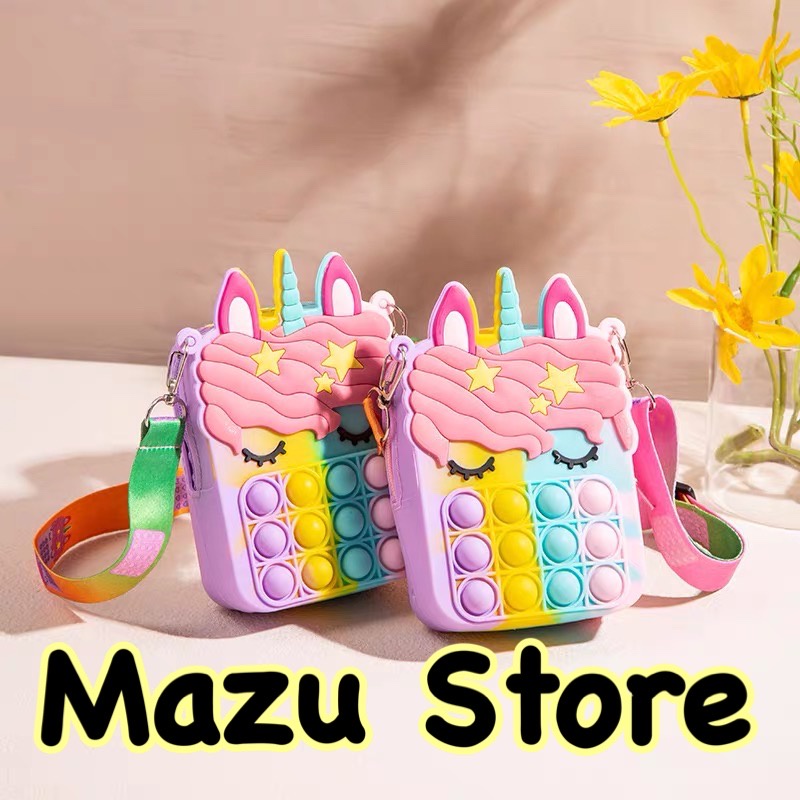 TAS ANAK POPIT JELLY / TAS POP IT ANAK SELEMPANG UNICORN / TAS POP IT ANAK TERMURAH