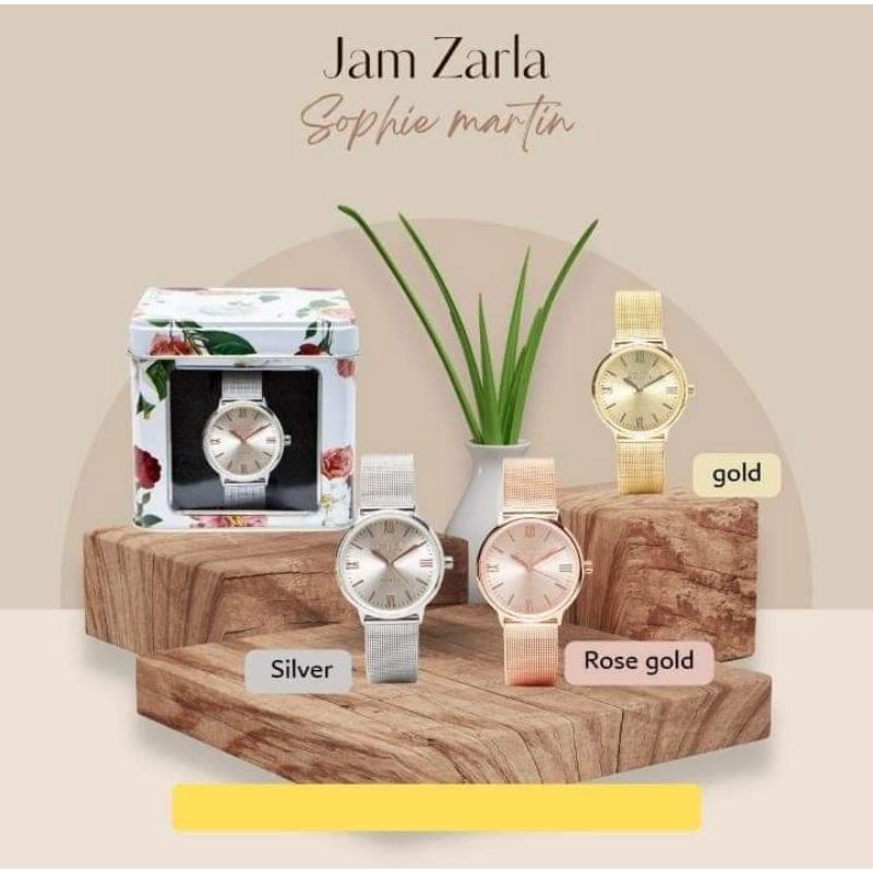 JAM TANGAN SOPHIE MARTIN ZARLA GOLD , SILVER , ROSE GOLD