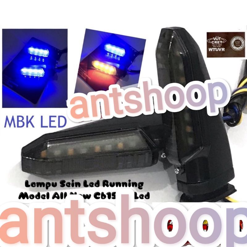 Sen Sein Running 2 mode Lampu Sen Led Running Cbr150 Vario new Vario 150 new Vario 160 new universal semua motor ANTSHOOP