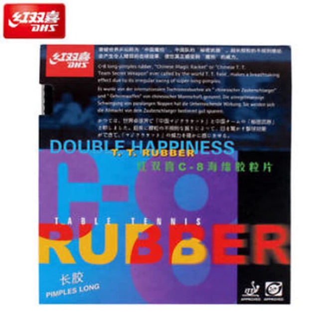 Karet Bat Tenis Meja Bintik Panjang DHS C8 OX