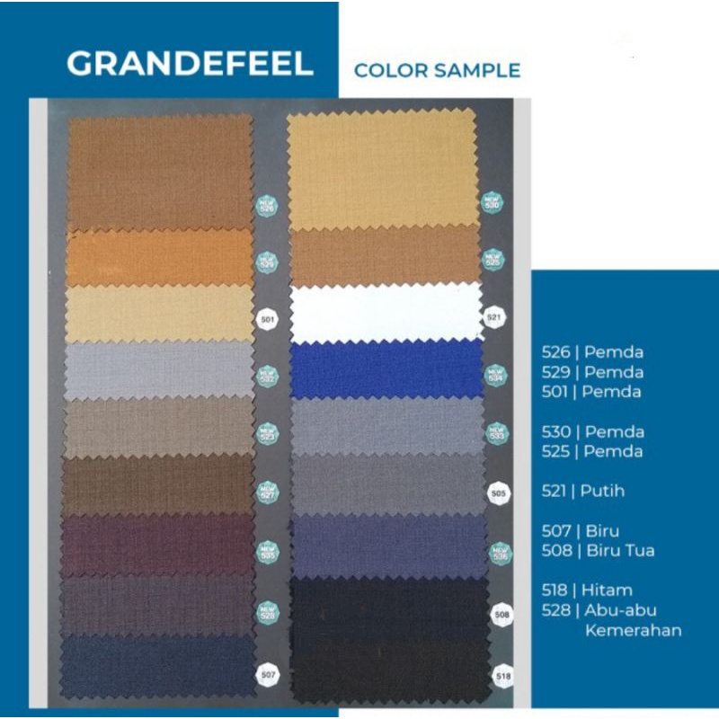 Kain Grandefeel By Maxistyle Bahan Jas Blazer Seragam Dinas Resmi Pemda Polisi TNI AD Harga Per 10 C