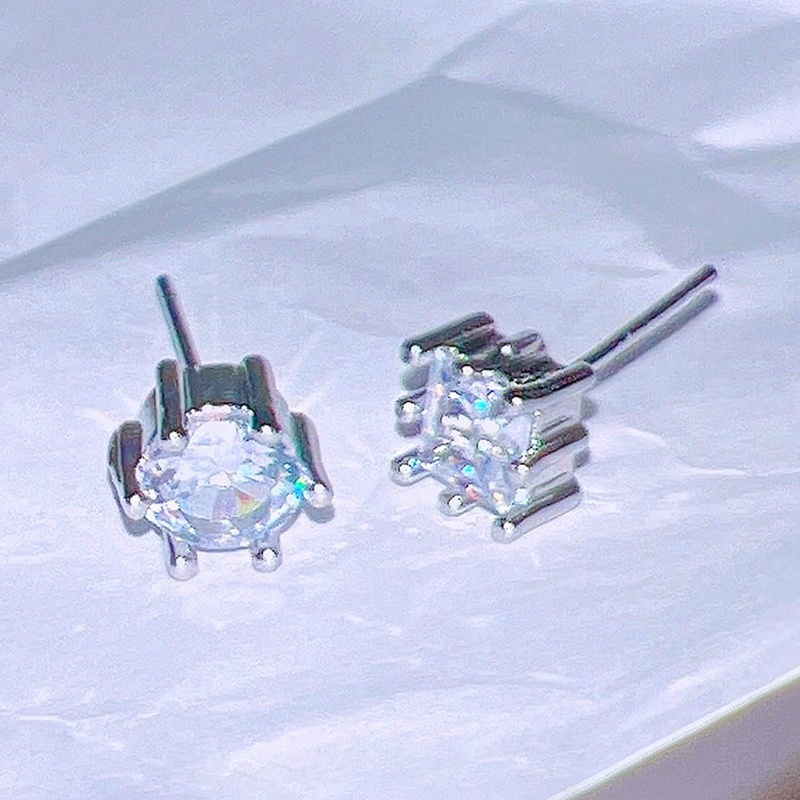 Anting Stud Desain Geometri Sayap Malaikat Gaya Korea Untuk Wanita