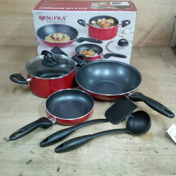 Panci Penggorengan Supra Cookware Set 6 Pcs Rosemary Teflon Sarah78801