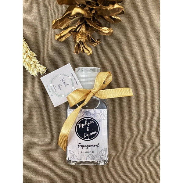 Handsanitizer Souvenir pernikahan/ lamaran 30ml grosir rustic (bisa custom)
