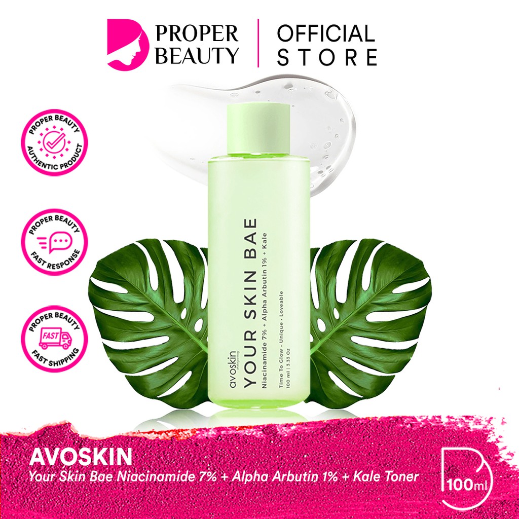 AVOSKIN Your Skin Bae Niacinamide 7% + Alpha Arbutin 1% + Kale Indonesia / Avo Skin / Time To Glow