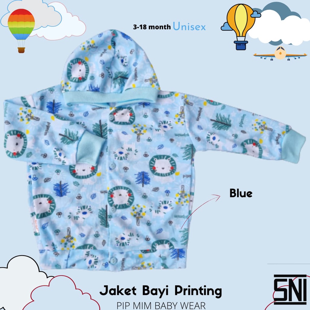 Jaket Premium Sweater Bayi 3 - 12 Bulan merk SNI PIP MIM