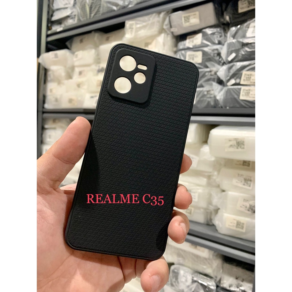 REALME C35 NARZO 50A PRIME  8 REALME 8 PRO CASE LUXURY REAL FIBER SOFTCASE SILIKON HITAM CASING BLACK FIBER COVER PROTECT KAMERA CASE PELINDUNG KAMERA