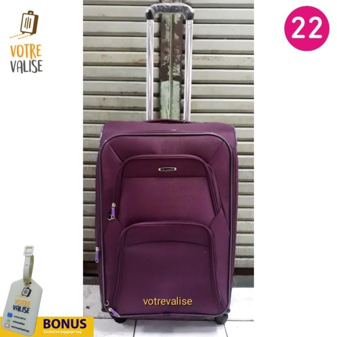 Koper Polo Garden kanvas kain 22 inch expander bagasi murah