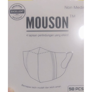 Jual Masker MOUSON Duckbill/masker 4ply (1box Isi 50pcs) | Shopee Indonesia