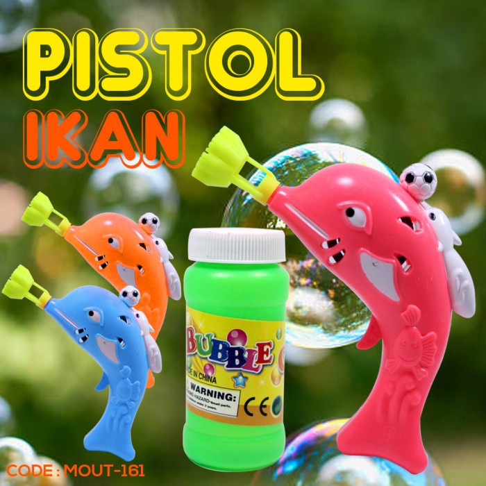 Mainan Anak Pistol Air Pembuat Gelembung PISTOL IKAN DOLPHIN