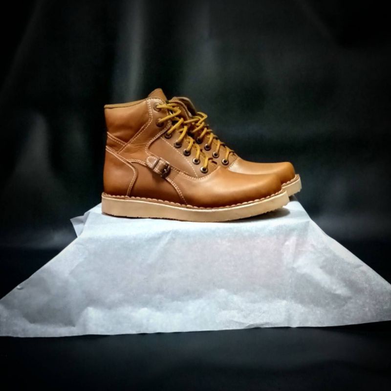 sepatu boots pria sepatu boots kulit sapi asli sepatu boots kulit