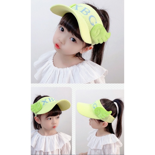 TOPI ANAK RAJUT BASEBALL VISOR PANTAI SUNSHADE MOTIF XBG WINGS ANTI UV ANAK KECIL BTF