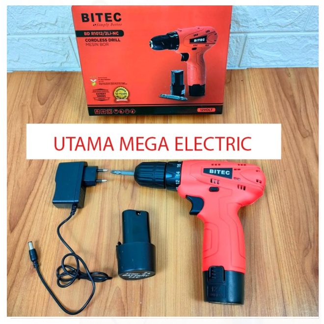 Mesin Bor Torsi Baterai Bitec BD R 1012/12LI-NC Cordless Drill