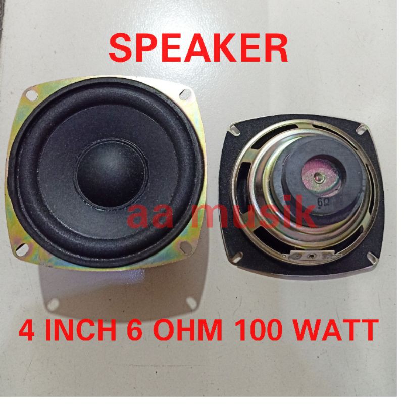SPEAKER COMPONET 4 INCH 100 WATT 6 OHM DOUBLE MAGNET