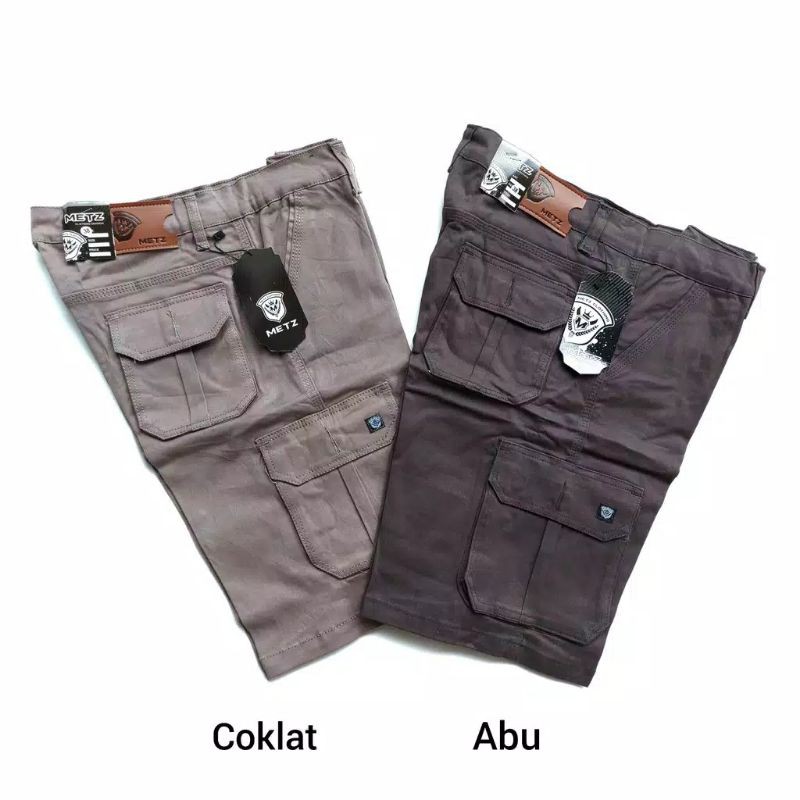 Celana Pendek Cargo Pria Chino Cargo PDL Bahan Cotton Combed Size 27 - 38