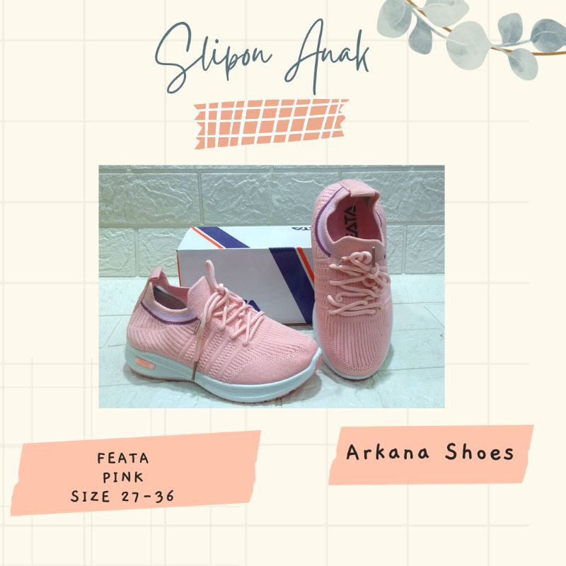 FEATA SEPATU TALI ANAK PINK