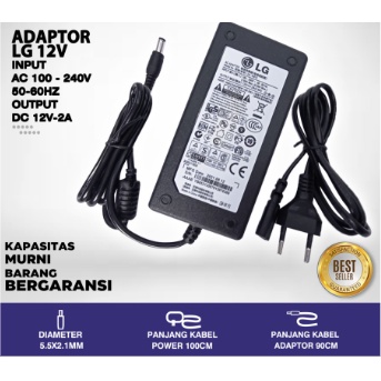 Paling Laris ADAPTOR 2A 12V KOREA SK KABEL PANJANG 2.5MTR STARVIS