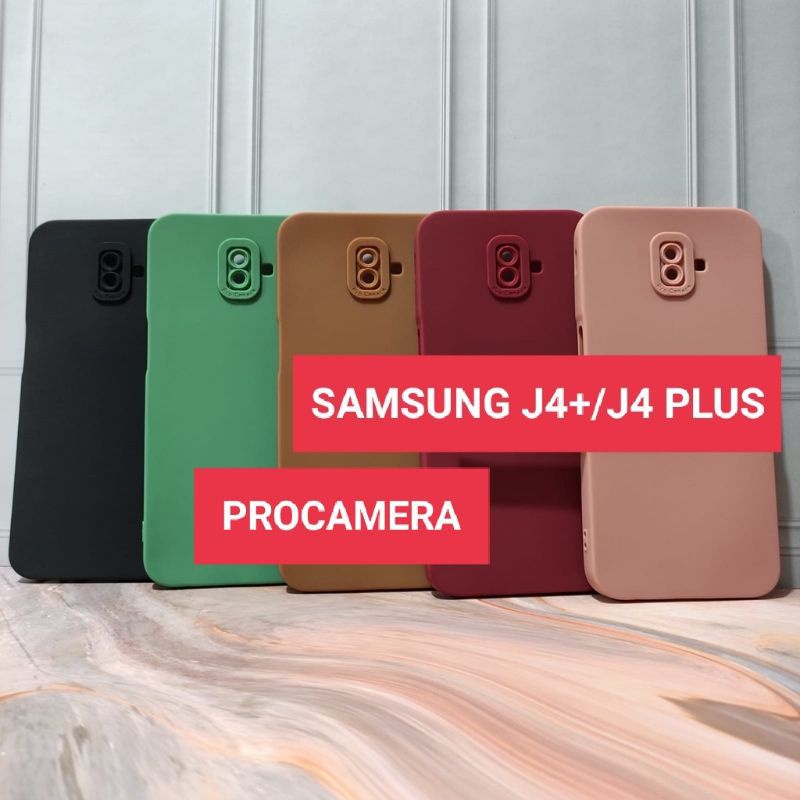 Case Silicon TPU Procamera Samsung J4 PLUS/J4+ Case macaron pelindung Camera