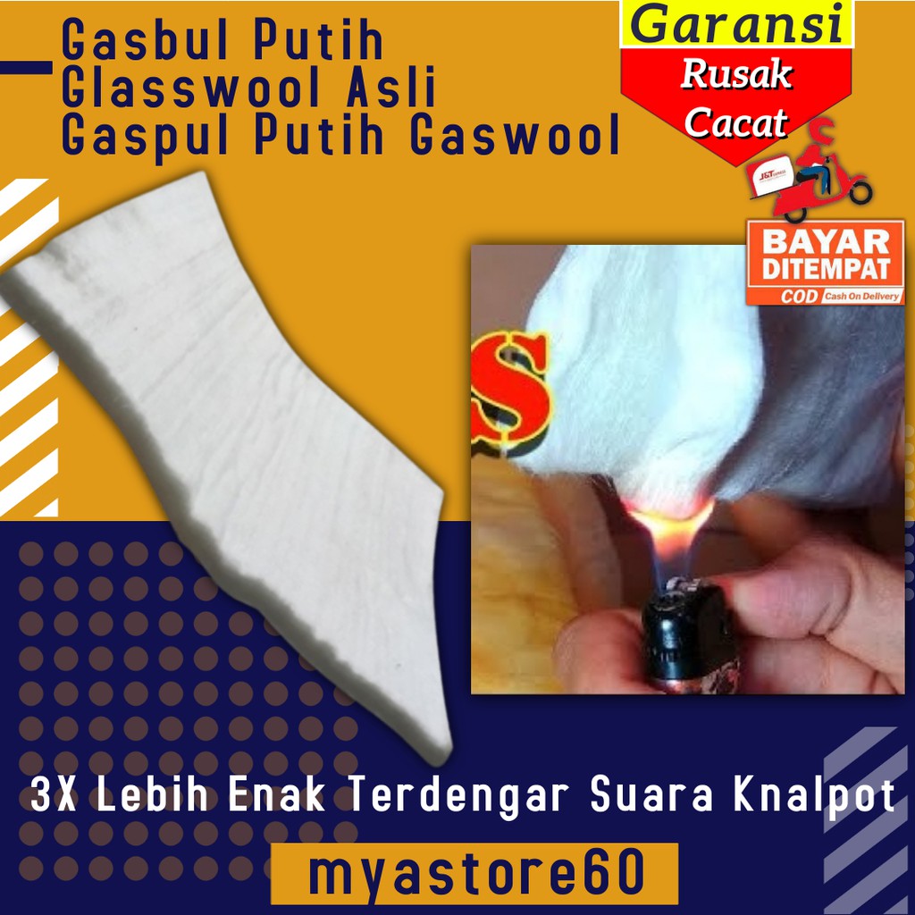 Gasbul Putih Glasswool Asli Gaspul Putih Gaswool Aksesoris Variasi Universal Semua Motor