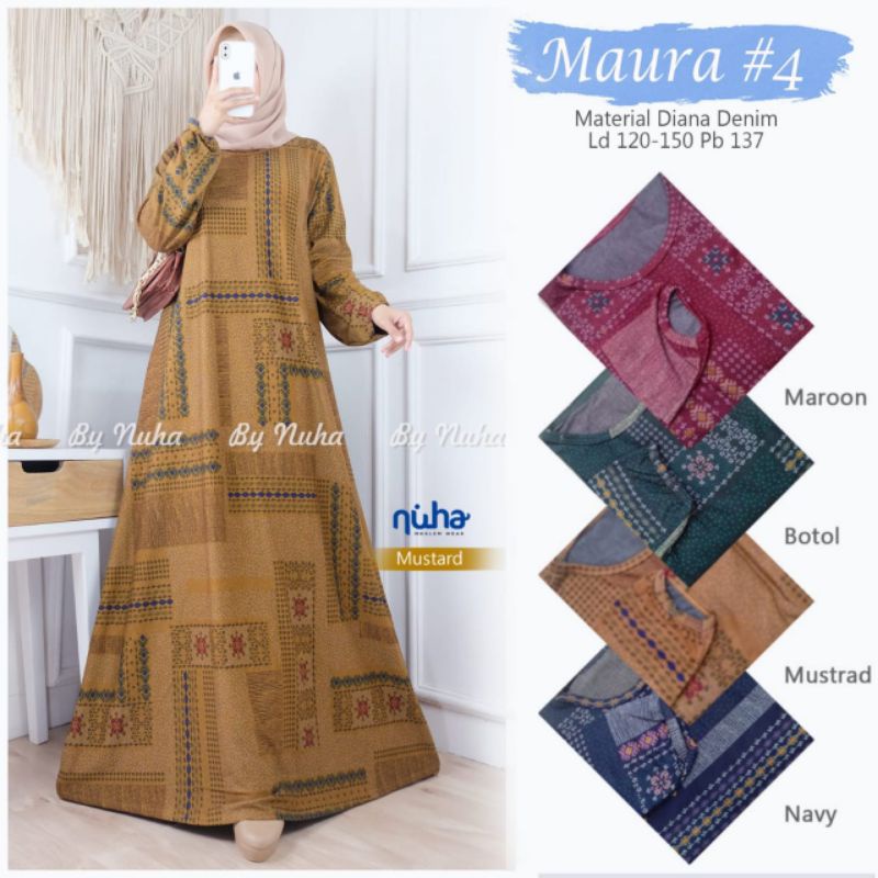 Maura #4 Dress//Dress//Dress Wanita//Dress Muslim//Dress Daily//Gamis Wanita//Gamis Muslim