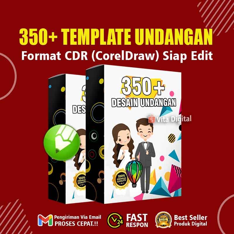 350+ Desain Undangan Premium Siap Edit Format CDR