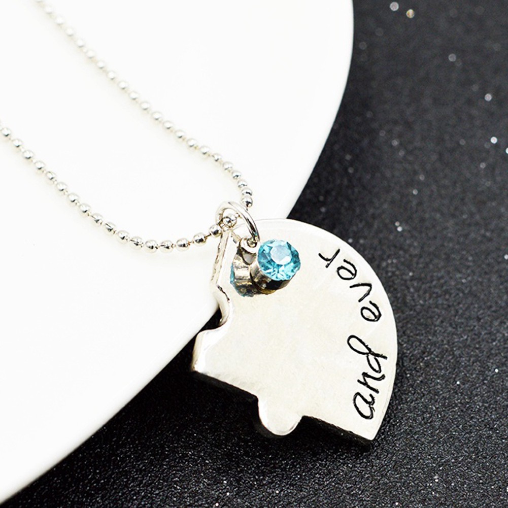 4pcs Kalung Best Friend Forever and Ever Kalung Persahabatan Bentuk Hati