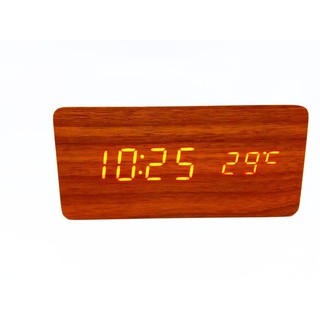  Jam  Meja Kayu  Jam  Digital LED  Jam  Unik Model Kayu  6 x 