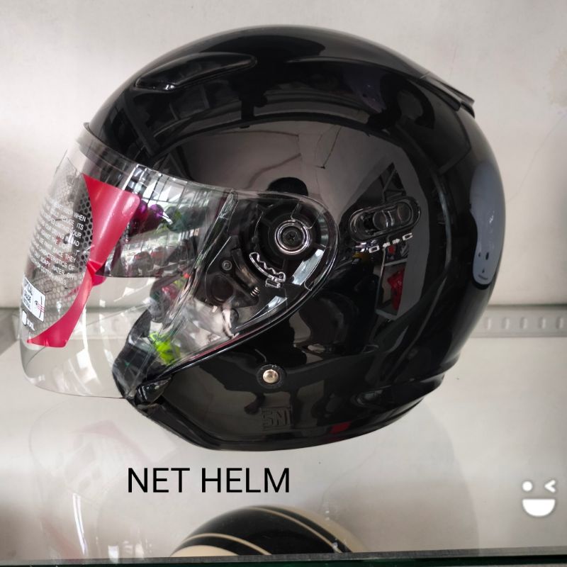 HELM KYT DJ MAXI SOLID BLACK METALIK ORIGINAL KYT DJ MAXI