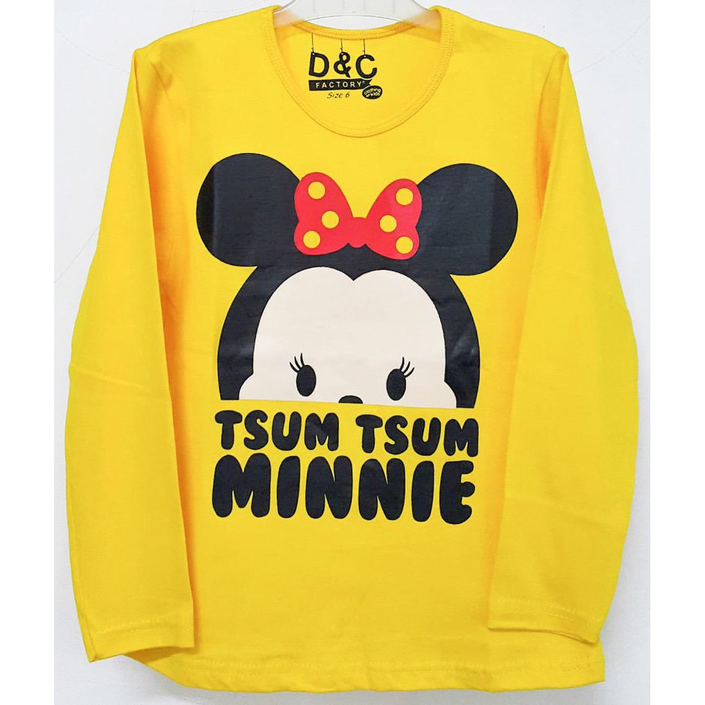 RKA - KLGCe Kaos Lengan Panjang Anak Karakter Tsum - Tsum Minnie Kuning