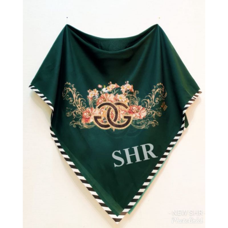 Hijab Square Gucci hijau 10 original by SHR