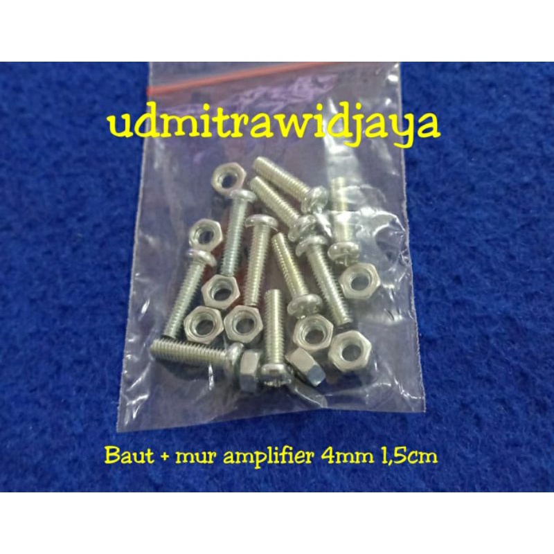 Baut mur amplifier set 10pcs baut + mur 4mm 1,5cm baut ballast baut trafo baut isolator toshiba thoshiba 5200 baut pendingin grosir ampli baut spiker speaker baut mixer