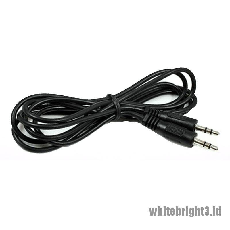 &lt; White3 &gt; Kabel Extension AUX Audio Stereo 3.5mm Male Ke Male Panjang 1.2M