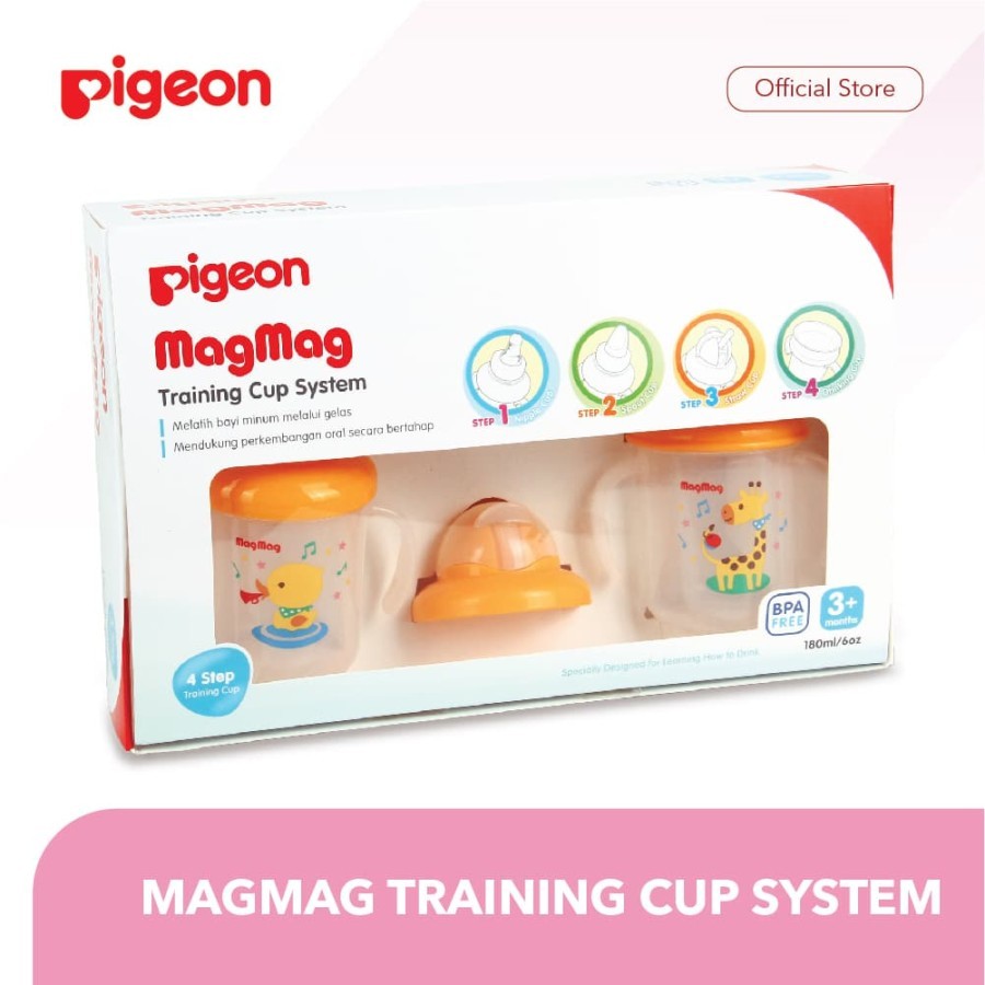 Pigeon MagMag New Training Cup System Tempat Makan Bayi Set