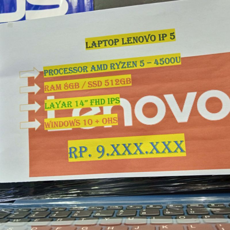 LENOVO IP 5 RYZEN 5 4500U RAM 8GB SSD 512GB