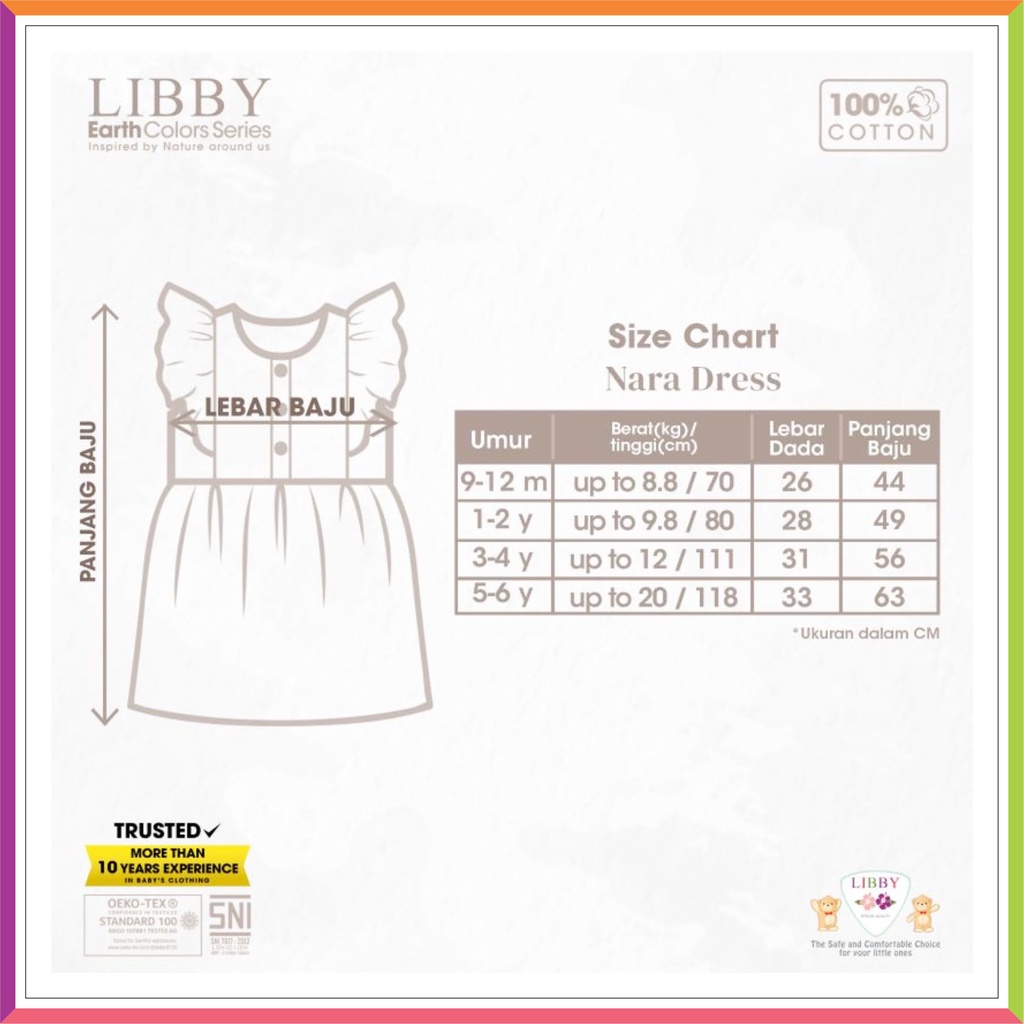 ❤ Fashionbabies ❤ LIBBY NARA DRESS / DRESS BABY LIBBY EARTH COLOUR SERIES ORIGINAL-2